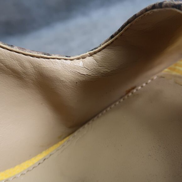 Saks Fifth Avenue Shoes Womens 9 Platform Pumps Slingback Peep Toe Snake Fashion - Picture 12 of 16